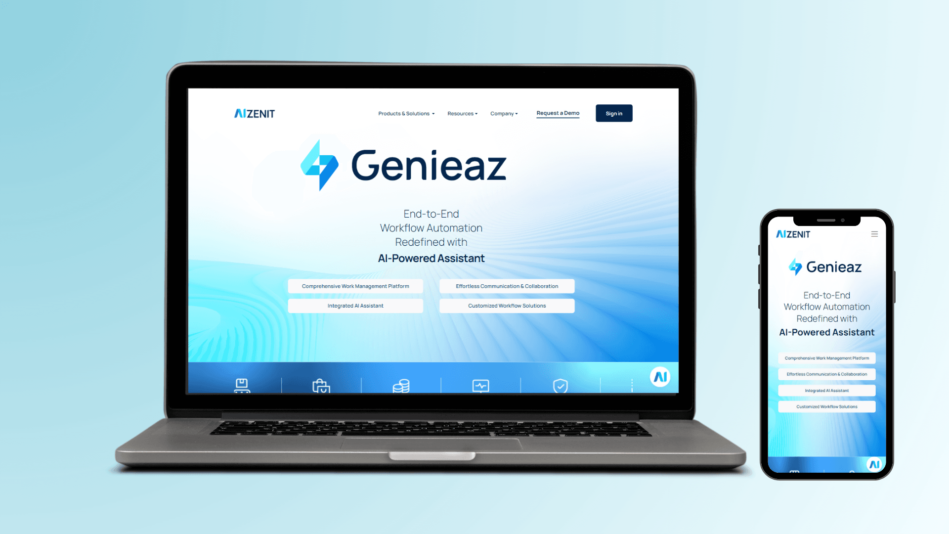 Aizenit - Landing Page